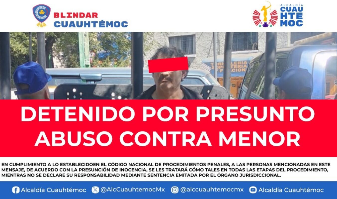 Detuvimos a un hombre acusado de abuso contra una menor en la colonia Obrera