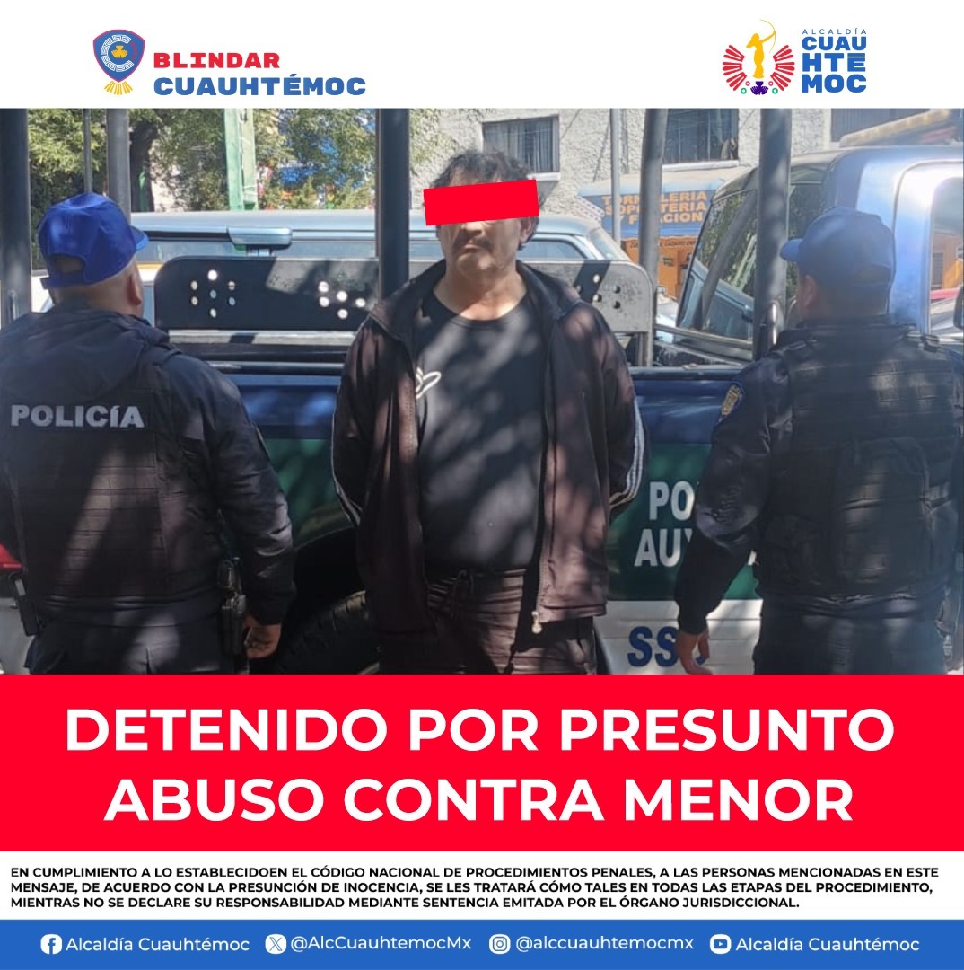 Detuvimos a un hombre acusado de abuso contra una menor en la colonia Obrera