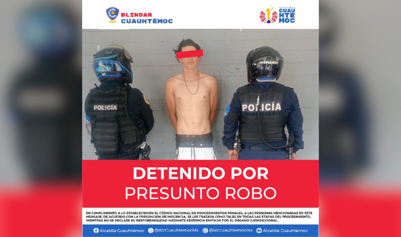 UNA ALCALDÍA QUE SÍ ACTÚA: DETENCIÓN POR ROBO DE BICICLETA Y REMISIÓN DE ‘FRANELEROS’ EN CUAUHTÉMOC