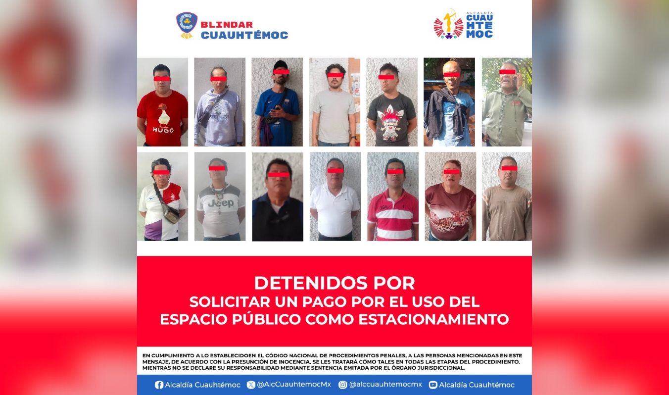 DETENEMOS A 14 ‘FRANELEROS’ EN DEFENSA DEL ESPACIO PÚBLICO
