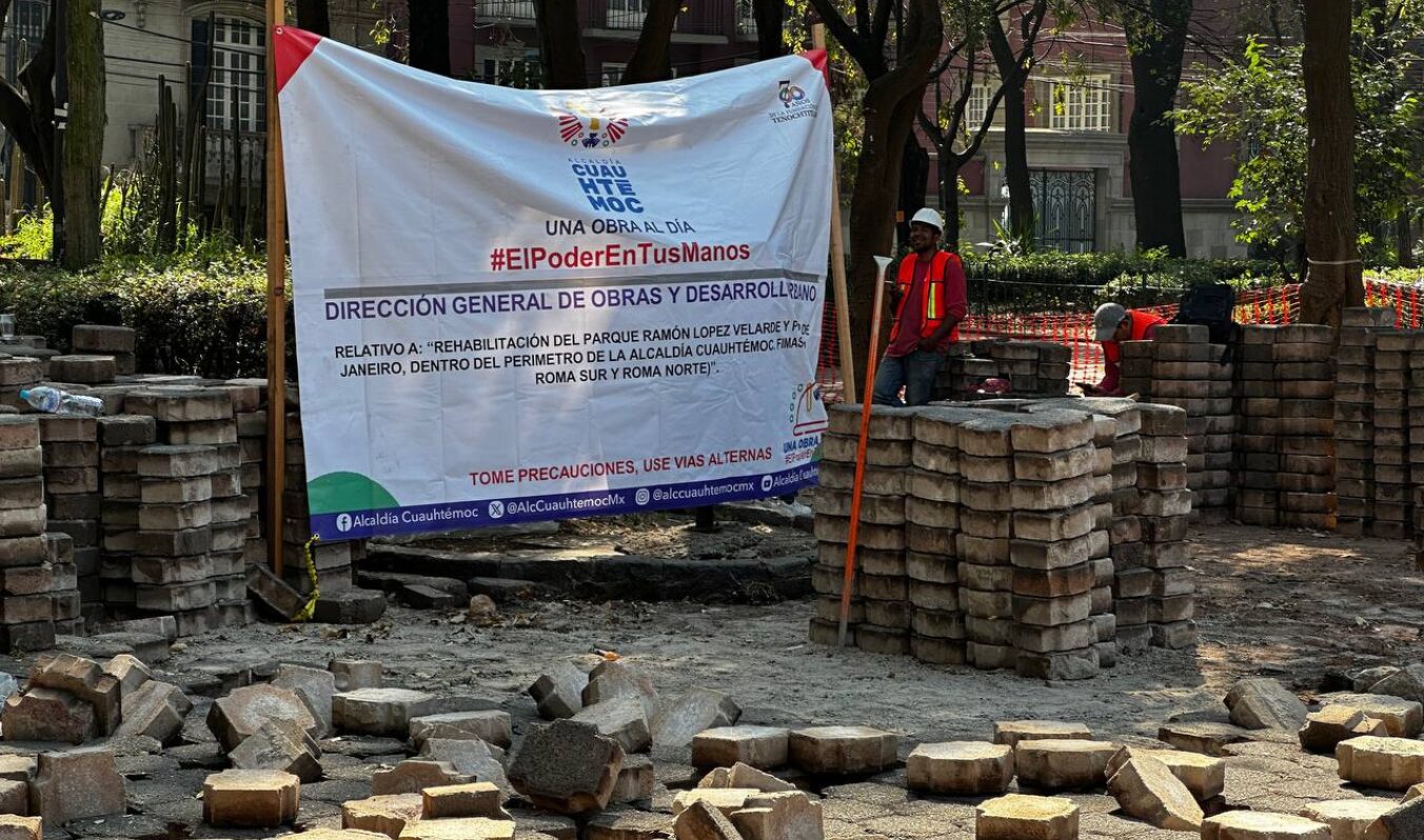 ANUNCIA ALE ROJO DE LA VEGA INICIO DE REHABILITACIÓN INTEGRAL DE LA PLAZA RÍO DE JANEIRO EN LA COLONIA ROMA
