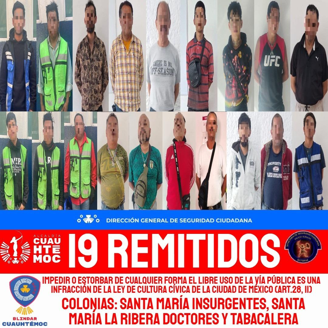INSTRUYE ALE ROJO DE LA VEGA REFORZAR OPERATIVOS DE ORDENAMIENTO EN CUAUHTÉMOC; EN LA ÚLTIMA SEMANA, REMITEN A 77 PERSONAS POR COBROS INDEBIDOS EN VÍA PÚBLICA