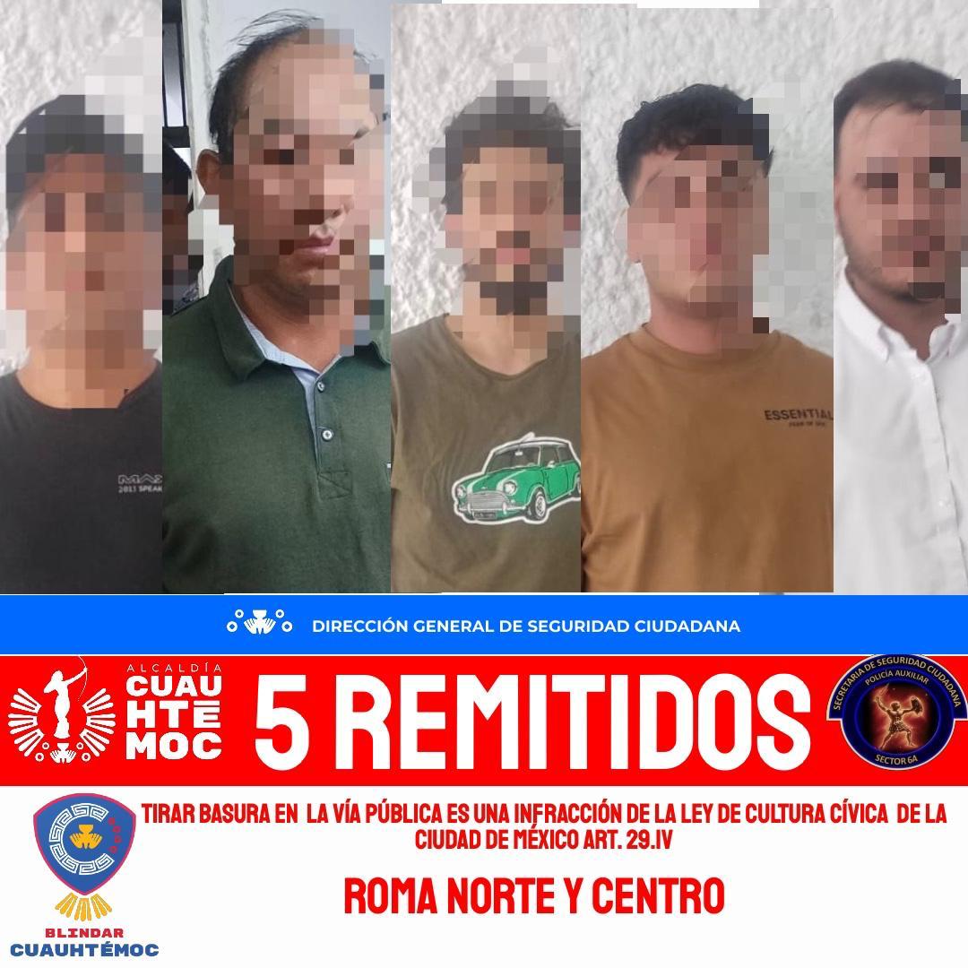 YA SON 528 PERSONAS REMITIDAS AL JUZGADO CÍVICO POR TIRAR BASURA EN LA VÍA PÚBLICA EN CUAUHTÉMOC