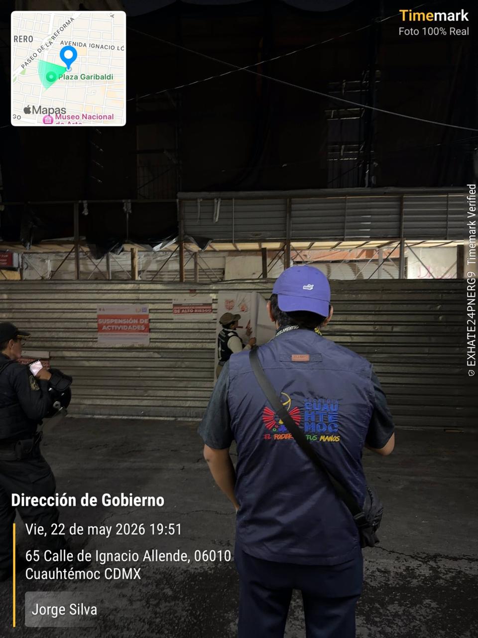 ALCALDÍA CUAUHTÉMOC COLOCA SELLOS DE SUSPENSIÓN TRAS DERRUMBE DE BARDA EN ALLENDE
