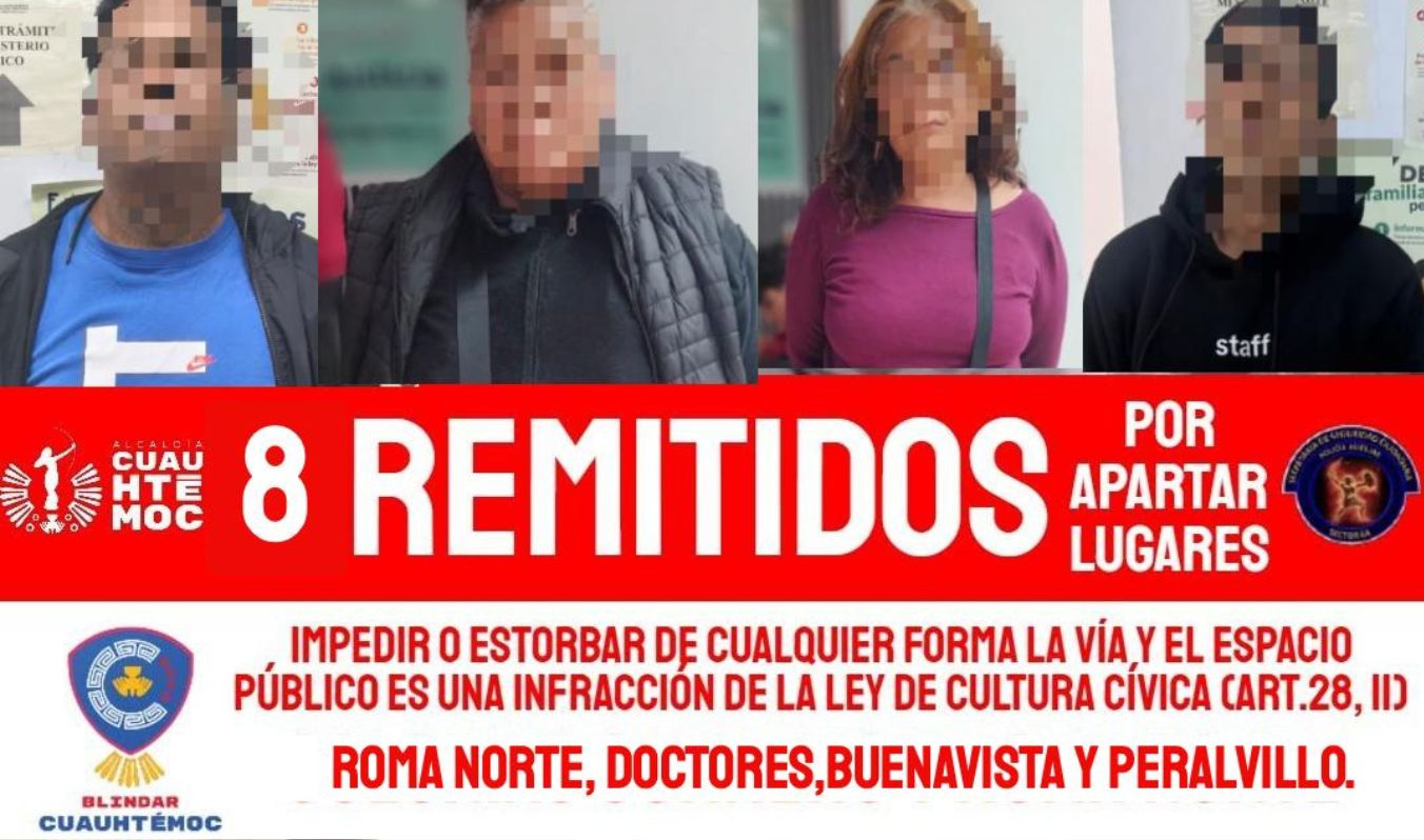 PARA RECUPERAR EL ORDEN EN LA VÍA PÚBLICA, ALCALDÍA CUAUHTÉMOC HA REMITIDO A 3 MIL 436 FRANELEROS ANTE EL JUEZ CÍVICO