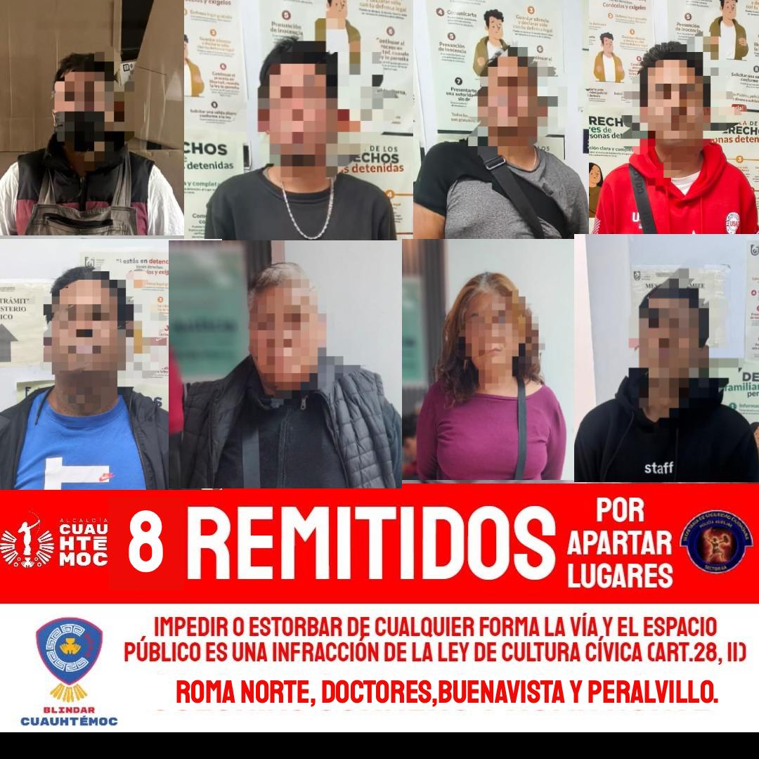 PARA RECUPERAR EL ORDEN EN LA VÍA PÚBLICA, ALCALDÍA CUAUHTÉMOC HA REMITIDO A 3 MIL 436 FRANELEROS ANTE EL JUEZ CÍVICO
