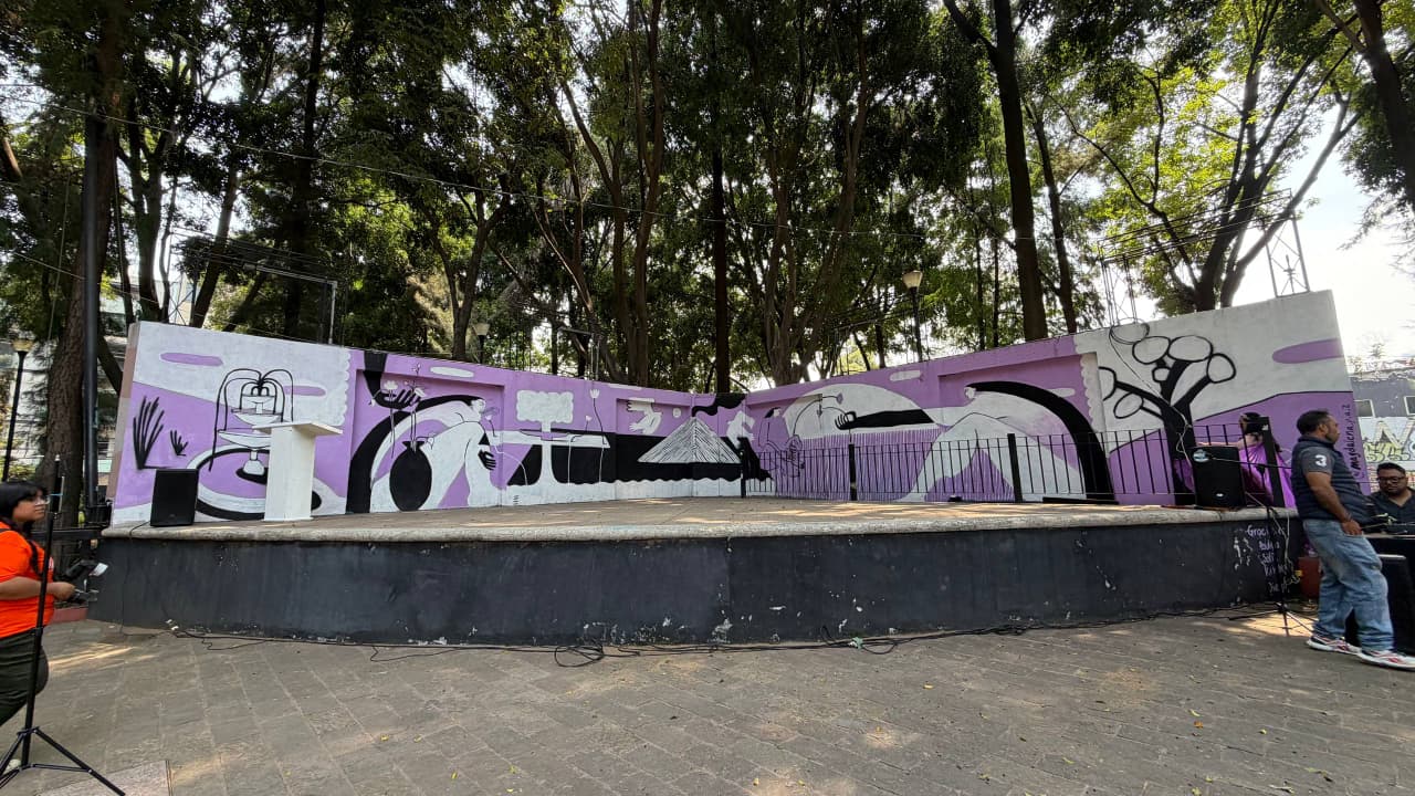 ARTE Y ESPACIO PÚBLICO SE ENCUENTRAN EN EL JARDÍN DR. IGNACIO CHÁVEZ CON EL MURAL TERRITORIOS COMPARTIDOS