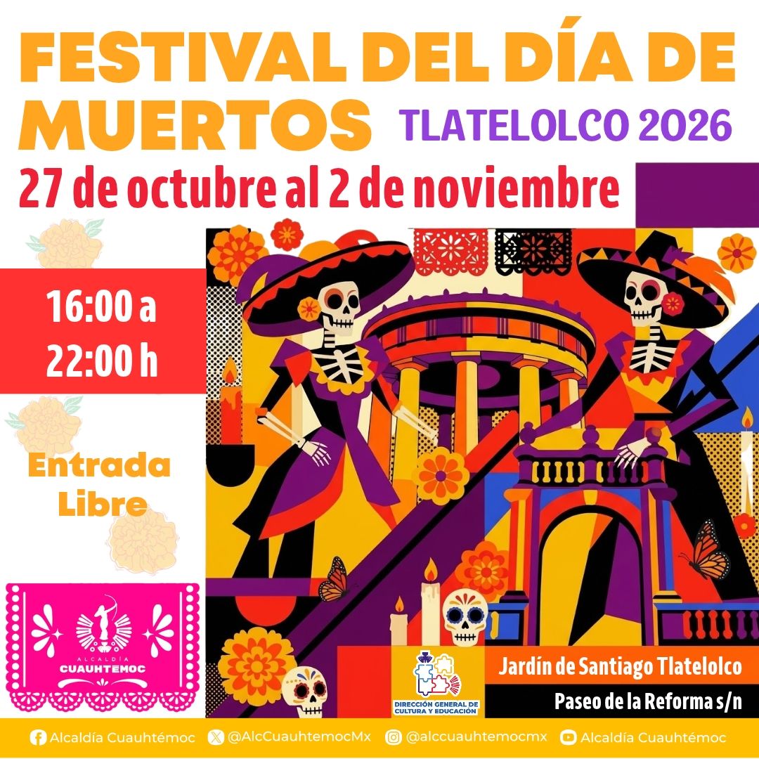 Cuauhtémoc ofrecerá 55 actividades gratuitas por Día de Muertos