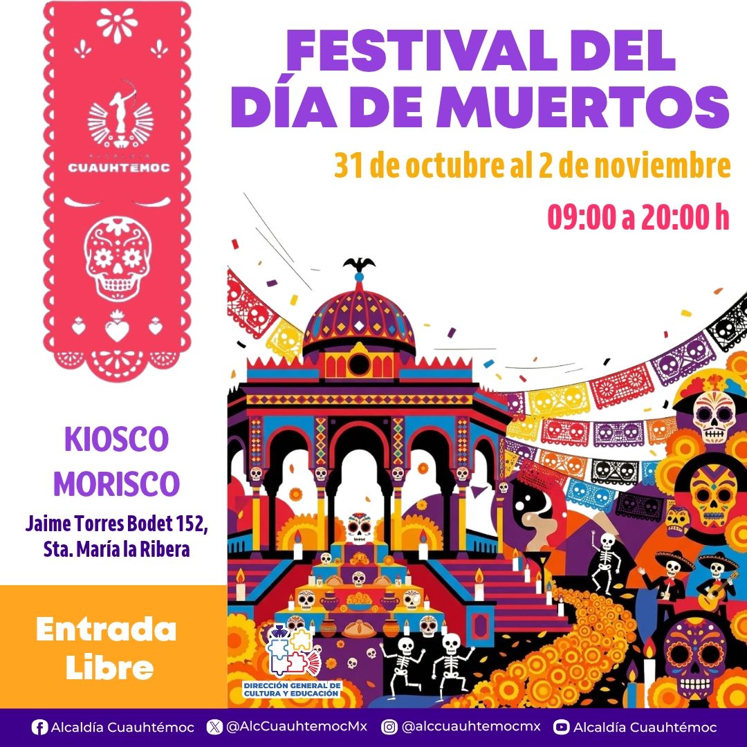 Cuauhtémoc ofrecerá 55 actividades gratuitas por Día de Muertos