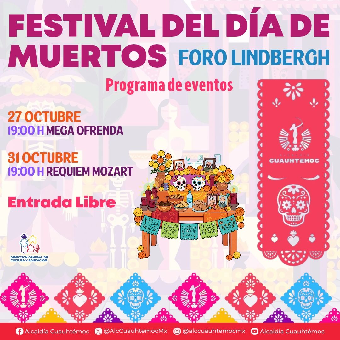 Cuauhtémoc ofrecerá 55 actividades gratuitas por Día de Muertos