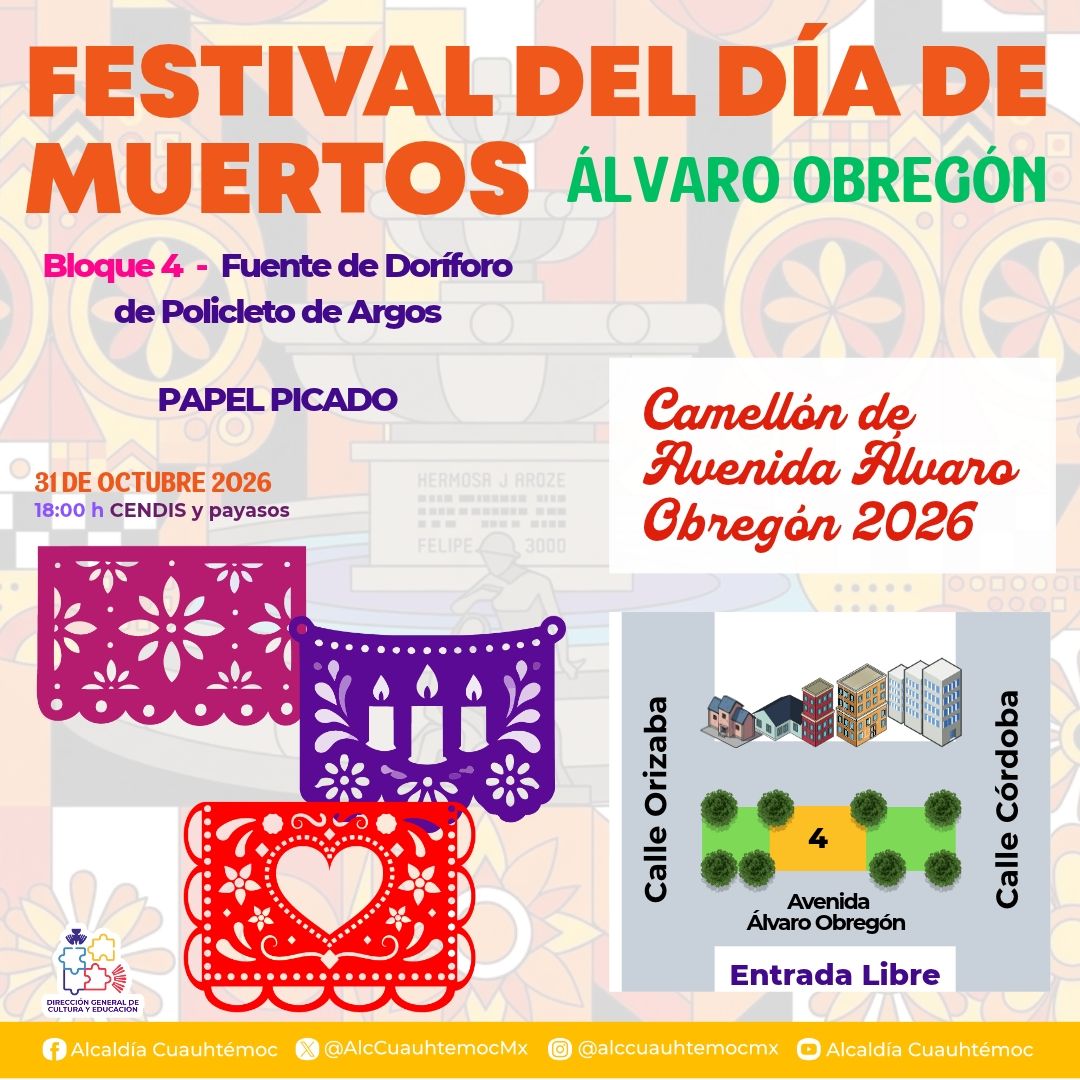Cuauhtémoc ofrecerá 55 actividades gratuitas por Día de Muertos
