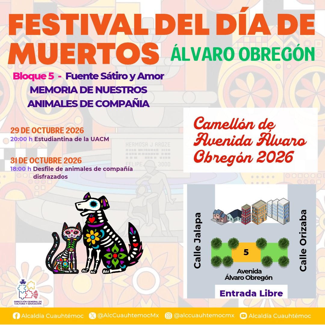Cuauhtémoc ofrecerá 55 actividades gratuitas por Día de Muertos