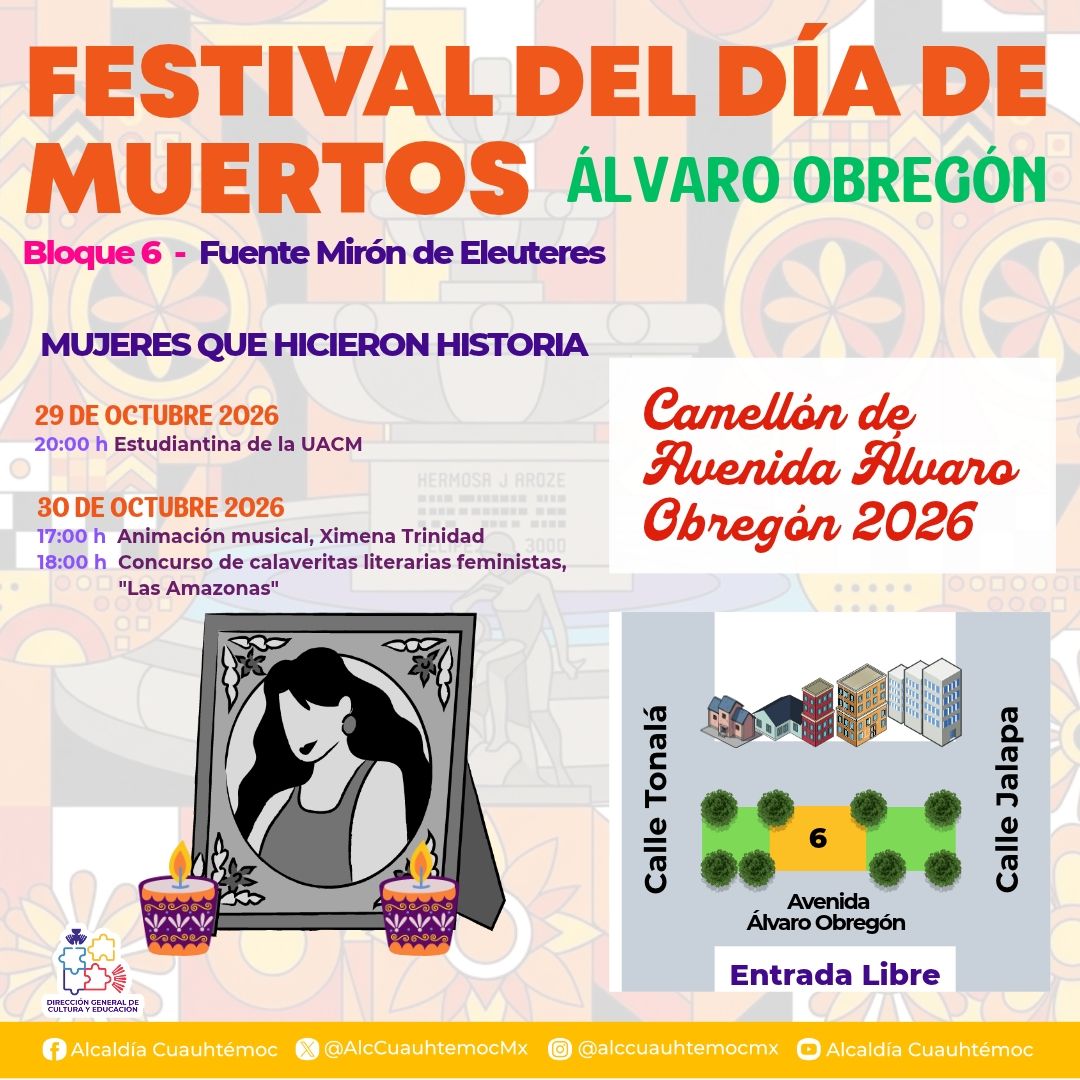Cuauhtémoc ofrecerá 55 actividades gratuitas por Día de Muertos