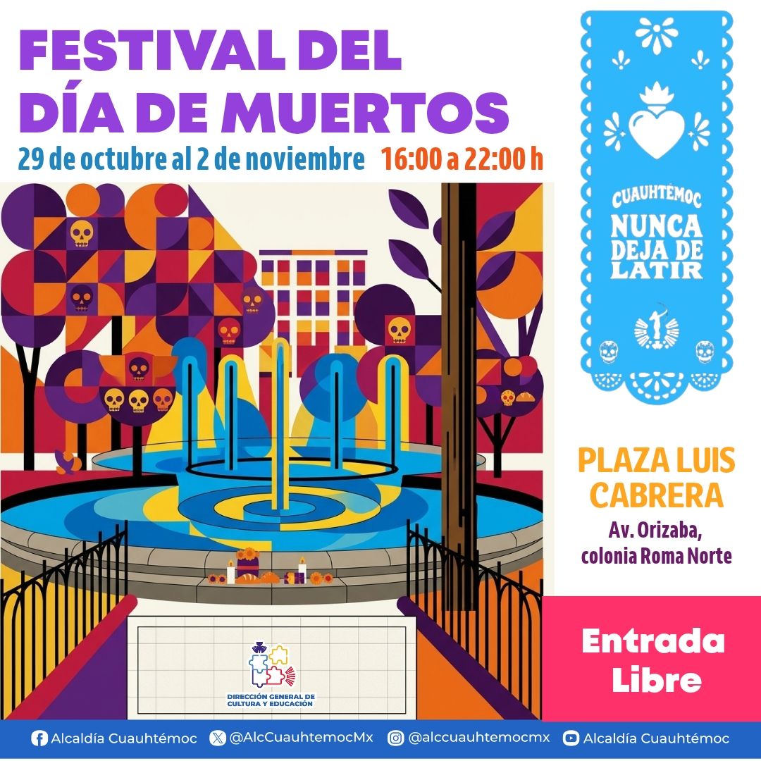 Cuauhtémoc ofrecerá 55 actividades gratuitas por Día de Muertos