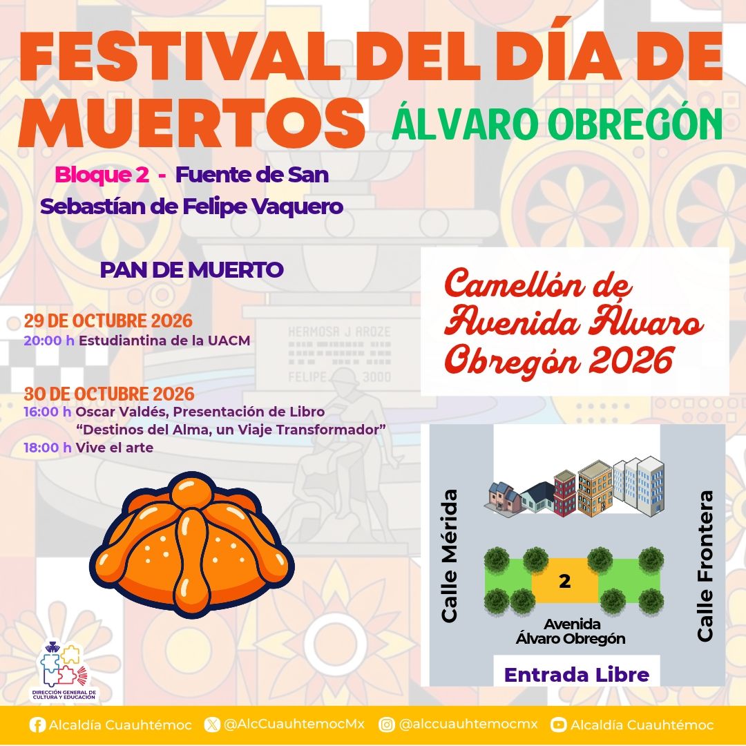 Cuauhtémoc ofrecerá 55 actividades gratuitas por Día de Muertos